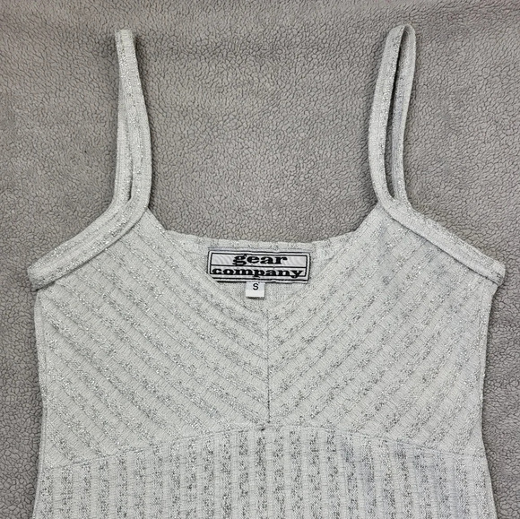 Gear Company Y2K Metallic Ribbed Cyberpunk Rave Mini Dress - Picture 6 of 11